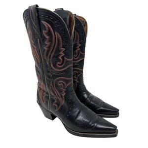 Women's Ariat Leather Pointed Toe Embroidered Cowboy Boots Western 10017322 7.5